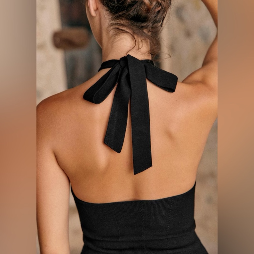 NWT Sézane Lucia Dress in Black Size S - Picture 4 of 8